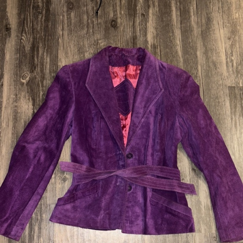 Vintage Wilson’s  Purple Suede Jacket - size small - excellent condition